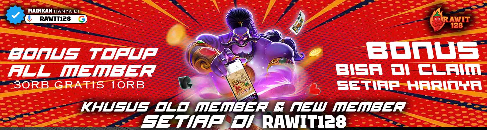 BONUS TOP UP 30RB GRATIS 10RB BISA CLAIM SETIAP HARI !